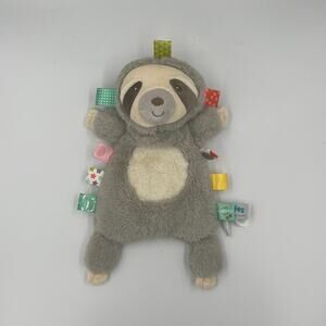 Mary Meyer Signature Taggies Molasses Tree Sloth Security Blanket Lovey Gray 12"